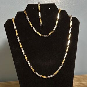 Graduation! Stainless Steel Gold & Silver Women's Necklace, bracelet, & Anklet